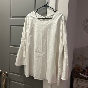 Halogen White Women's Tunic Top